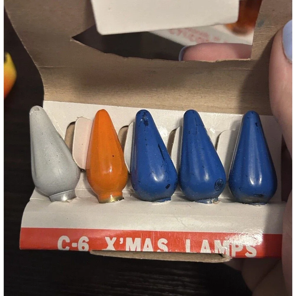 Vintage Christmas Replacement Light Bulbs Lot C6 C7 C7 1/2 NOS Used Ceramic Mix